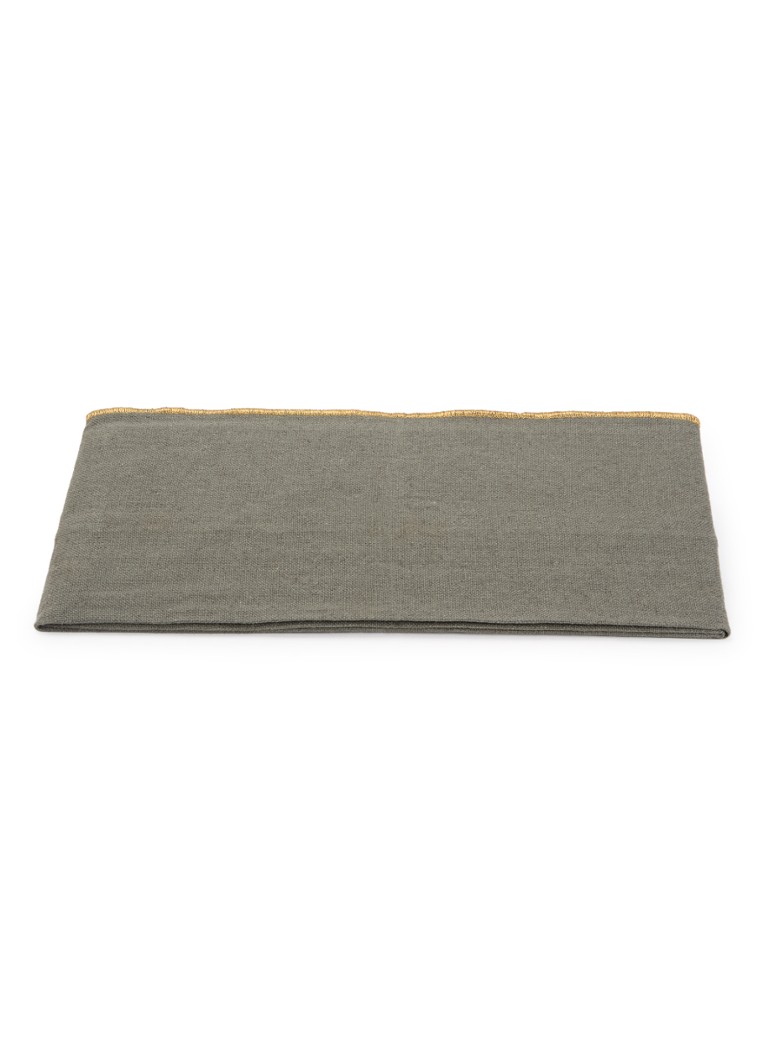 Haomy Verone tafelloper 48 x 160 cm Olijfgroen - Deal