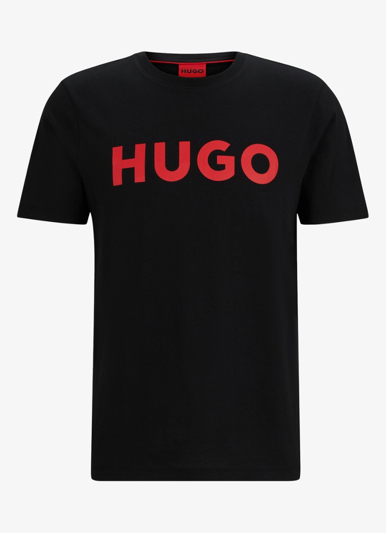 HUGO Heren Dulivio T-shirt met logoprint in de kleur Rood