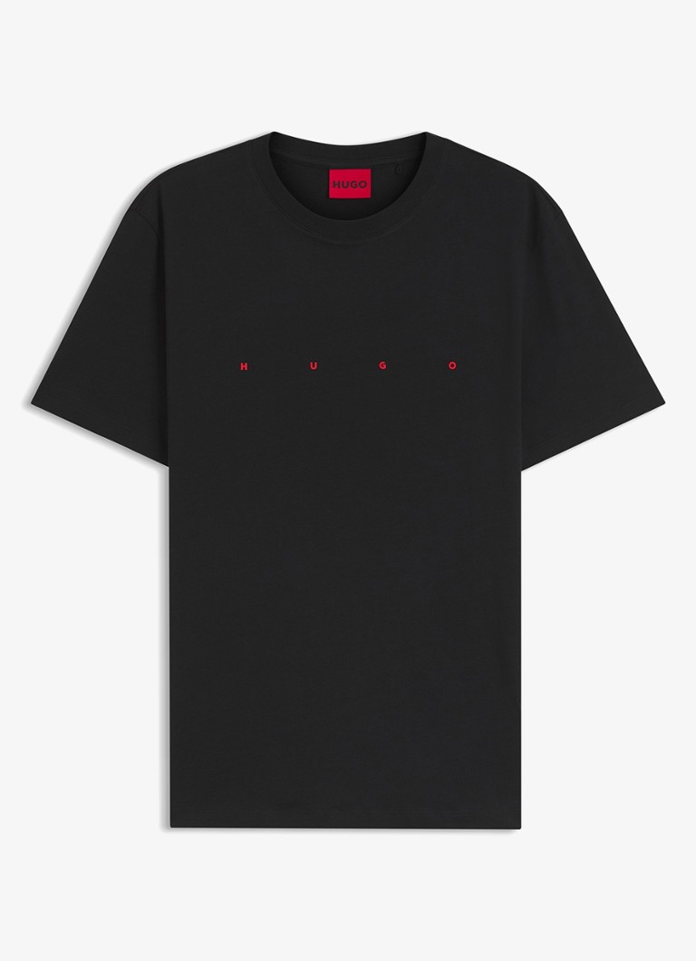 HUGO Heren T-shirt van logo in de kleur Zwart
