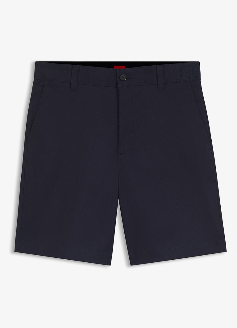 HUGO Heren Genar261S slim fit korte broek met stretch in de kleur Dark Blue-405 / Blauw