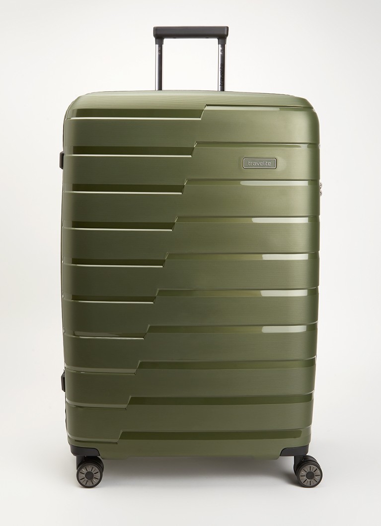 Travelite koffer Air Base spinner 77 cm Legergroen - Deal