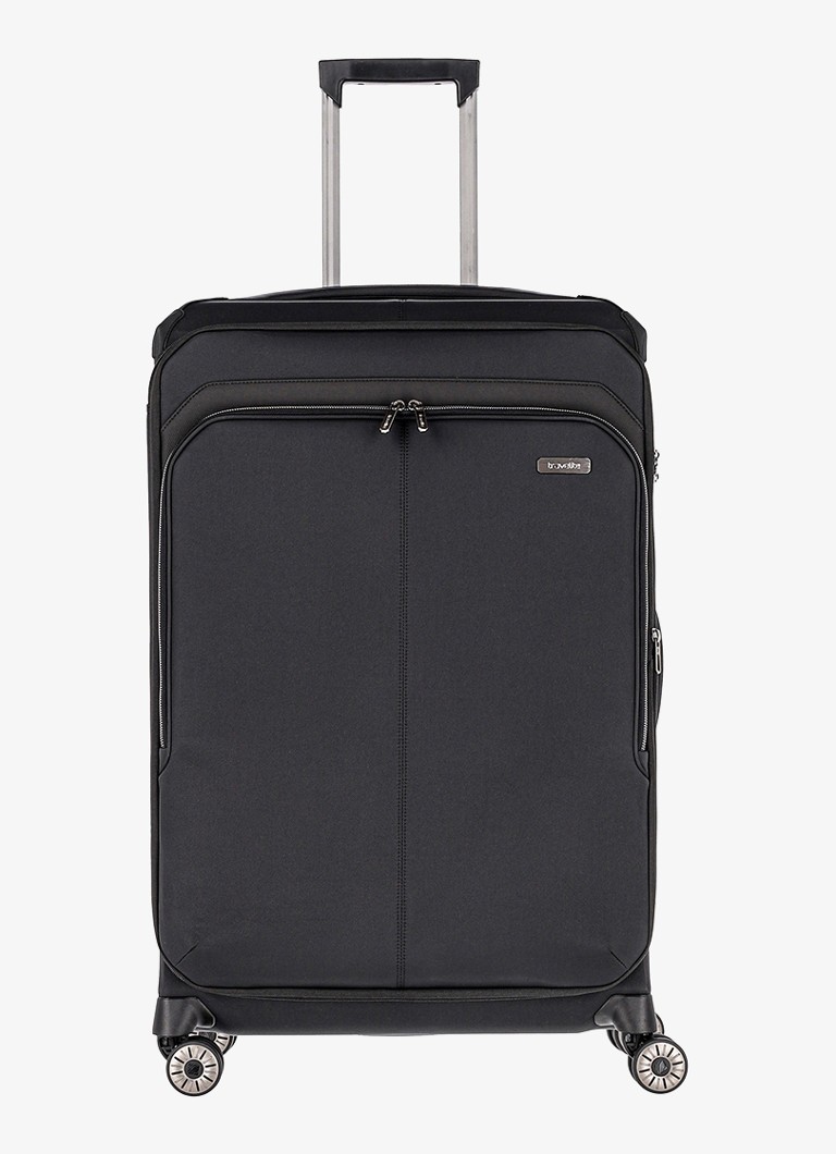 Travelite koffer Priima vergrootbare spinner L 79 cm Zwart - Deal