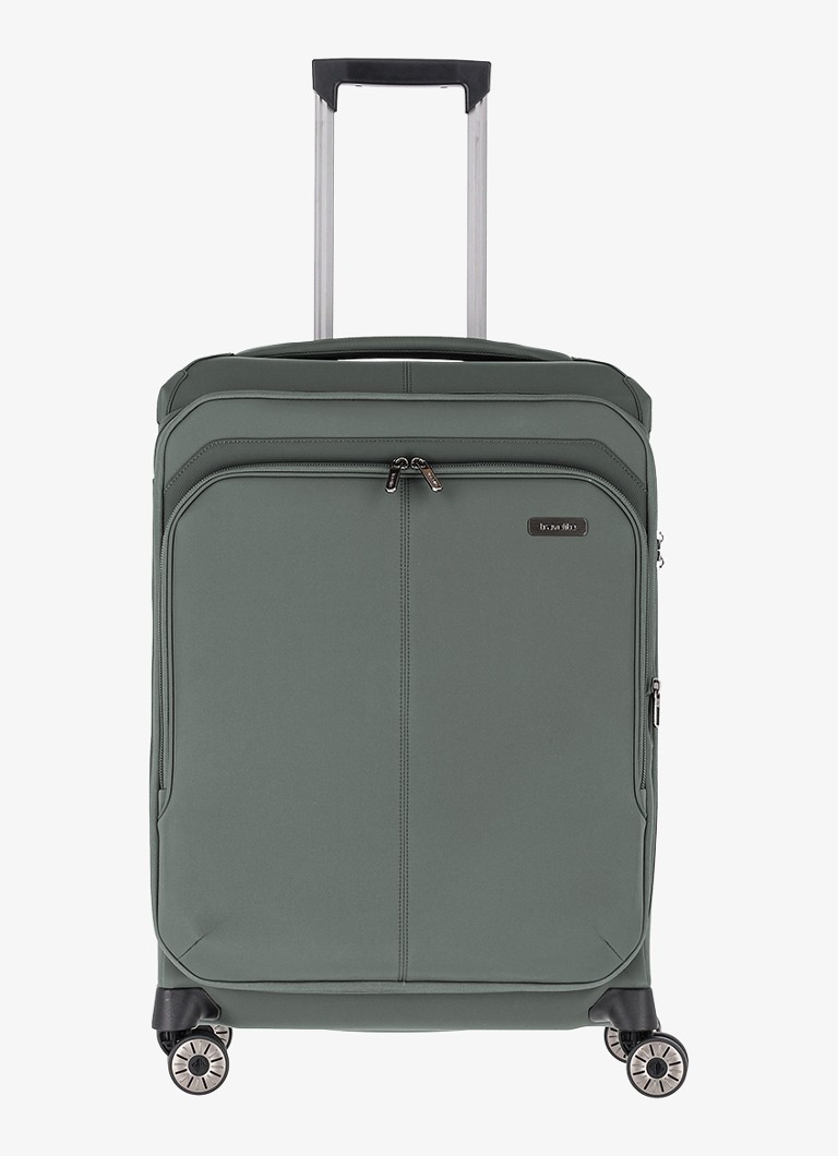 Travelite koffer Priima M vergrootbare spinner 68 cm Olijfgroen - Deal