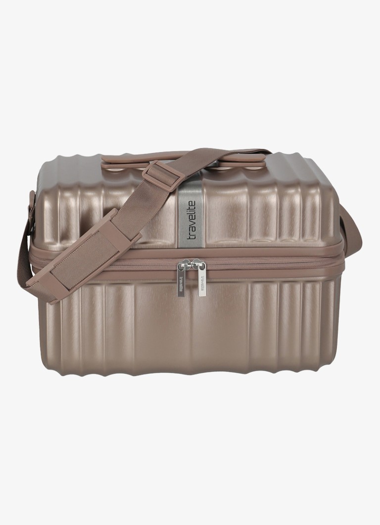 Travelite Paros beautycase met afneembare schouderriem Oudroze - Deal