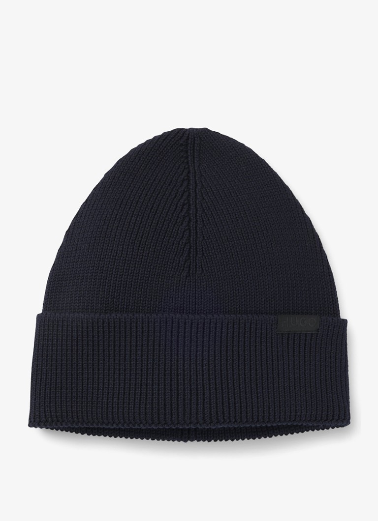HUGO Heren Muts van wol in de kleur Navy-410 / Blauw
