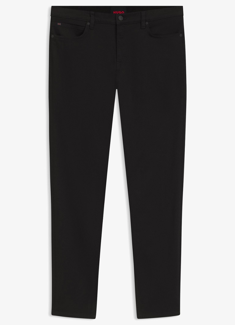 HUGO Heren 734 extra slim fit jeans met gekleurde wassing in de kleur Zwart