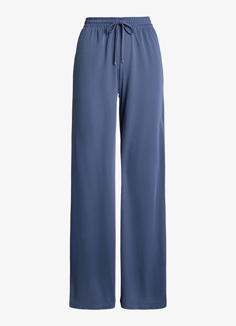Ralph Lauren Dames Mid waist wide fit broek met steekzakken in de kleur Blauw