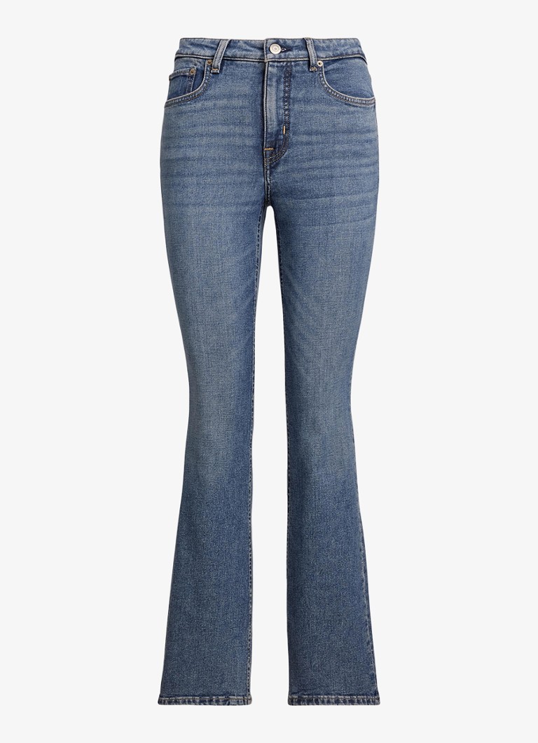 Ralph Lauren Dames High waist bootcut jeans met medium wassing in de kleur Indigo