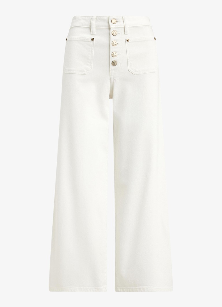 Ralph Lauren Dames High waist wide fit jeans met gekleurde wassing in de kleur Wit