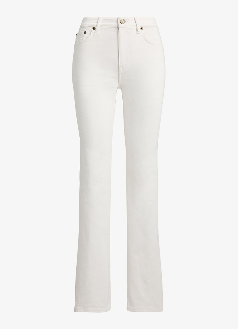Ralph Lauren Dames High waist straight fit jeans met steekzakken in de kleur Wit