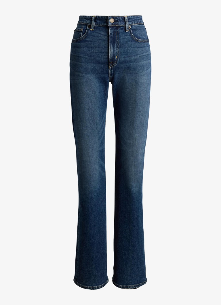Ralph Lauren Dames High waist flared jeans met donkere wassing in de kleur Maxen Wash / Indigo
