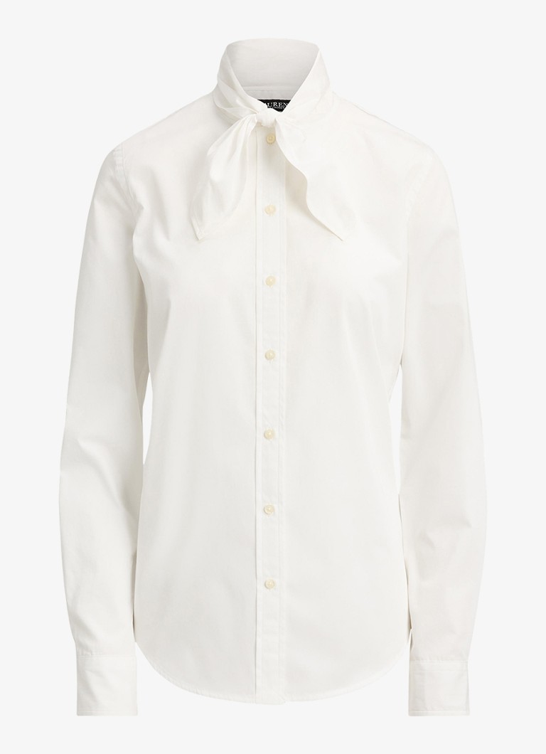 Ralph Lauren Dames Blouse met sjaalkraag in de kleur Wit