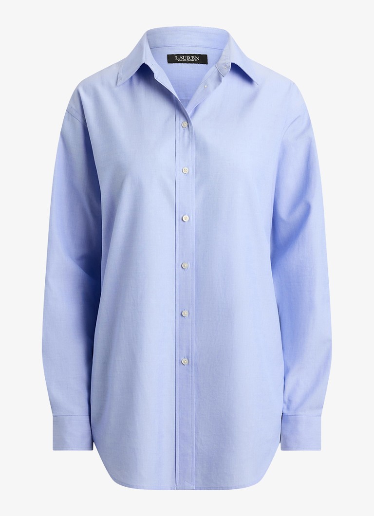 Ralph Lauren Dames Blouse met kraag in de kleur Blue / Blauw