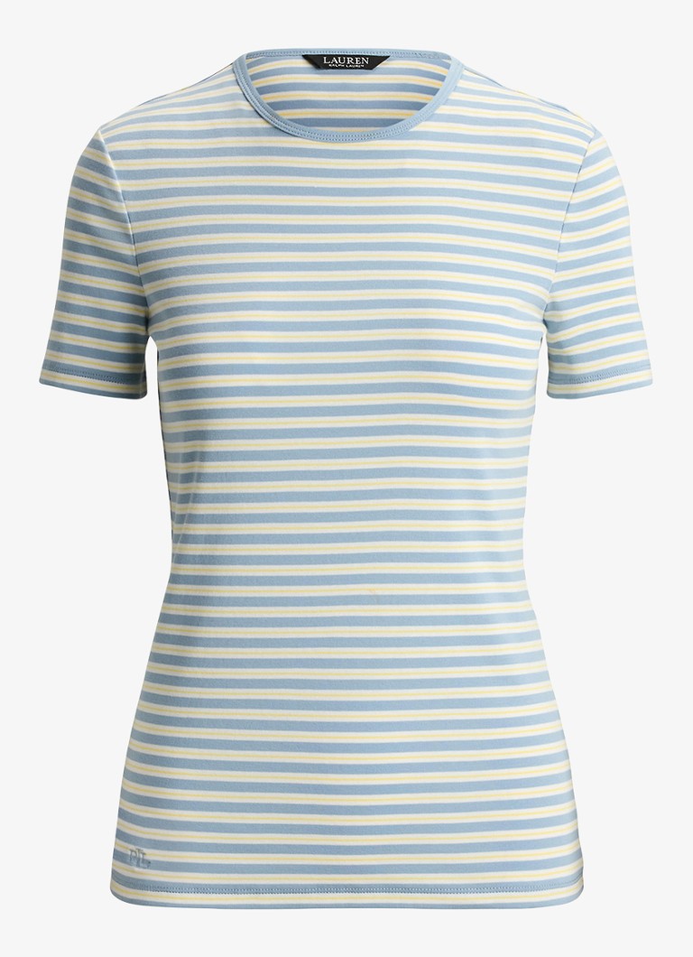 Ralph Lauren Dames T-shirt met streepprint in de kleur Blue Note Multi / Blauw