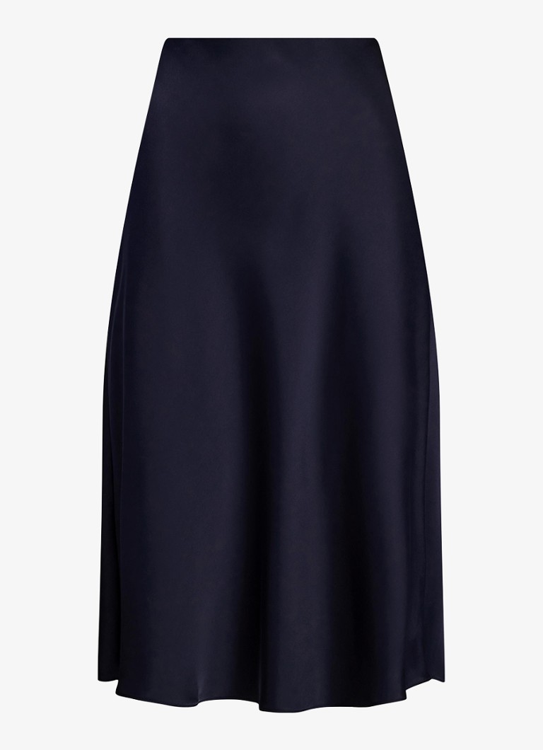 Ralph Lauren Dames Midi rok van satijn in de kleur Blauw