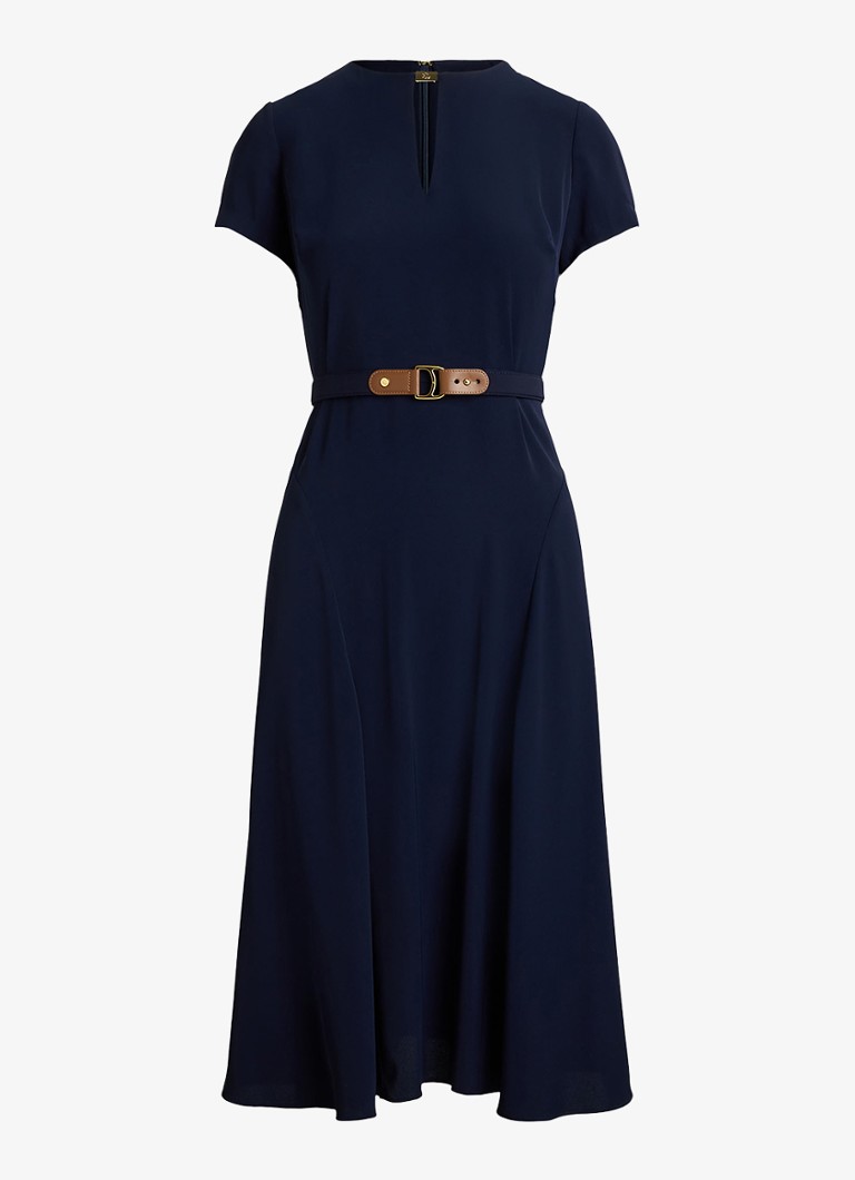 Ralph Lauren Dames Midi jurk met gesp in de kleur Donkerblauw