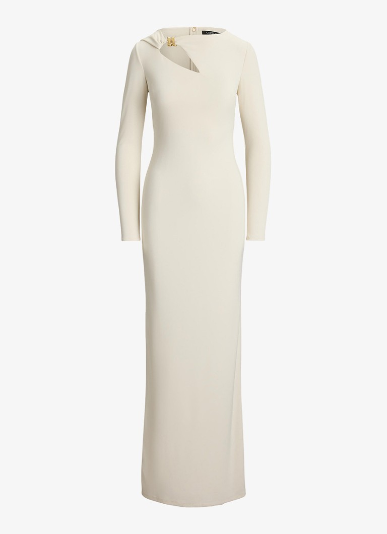 Ralph Lauren Dames Maxi jurk met cut-out detail in de kleur Creme