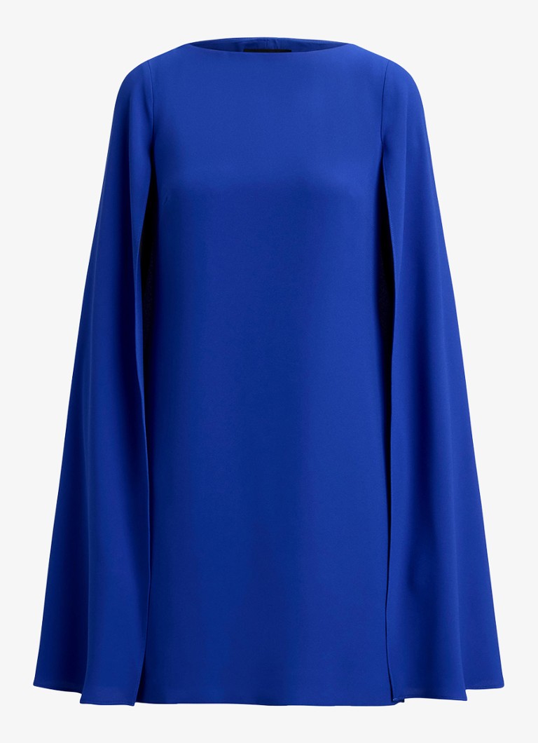 Ralph Lauren Dames Georgette mini jurk met cape in de kleur Cruise Royal / Blauw