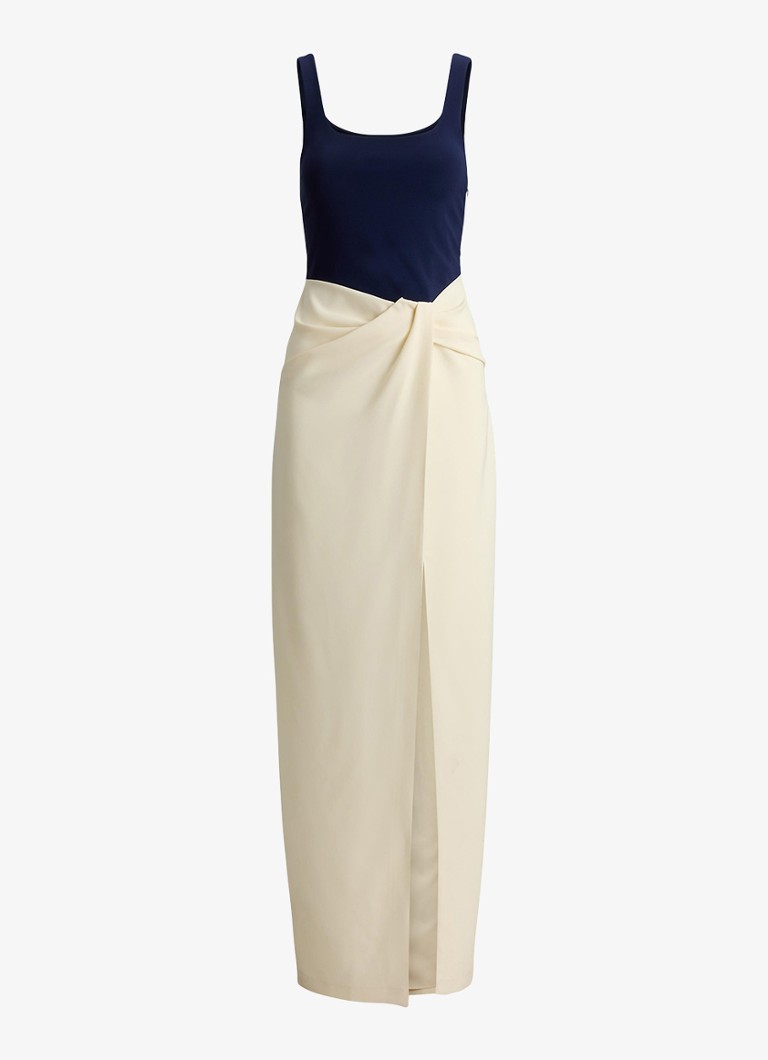 Ralph Lauren Dames Maxi jurk met split in de kleur Donkerblauw