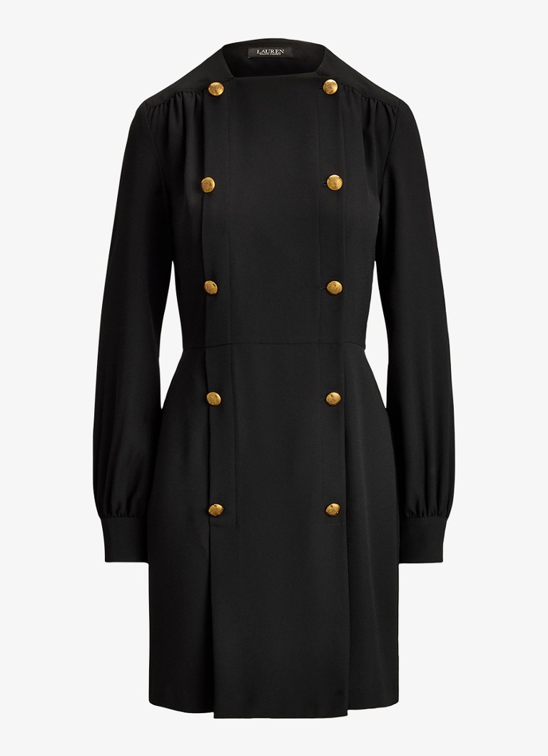 Ralph Lauren Dames Mini tuniekjurk met sierknopen in de kleur Zwart