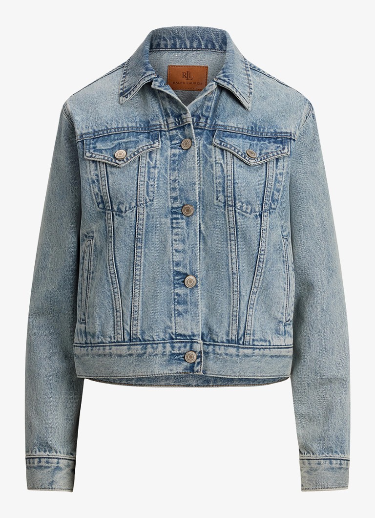 Ralph Lauren Dames Spijkerjas met steekzakken in de kleur Odwin Wash / Blauw