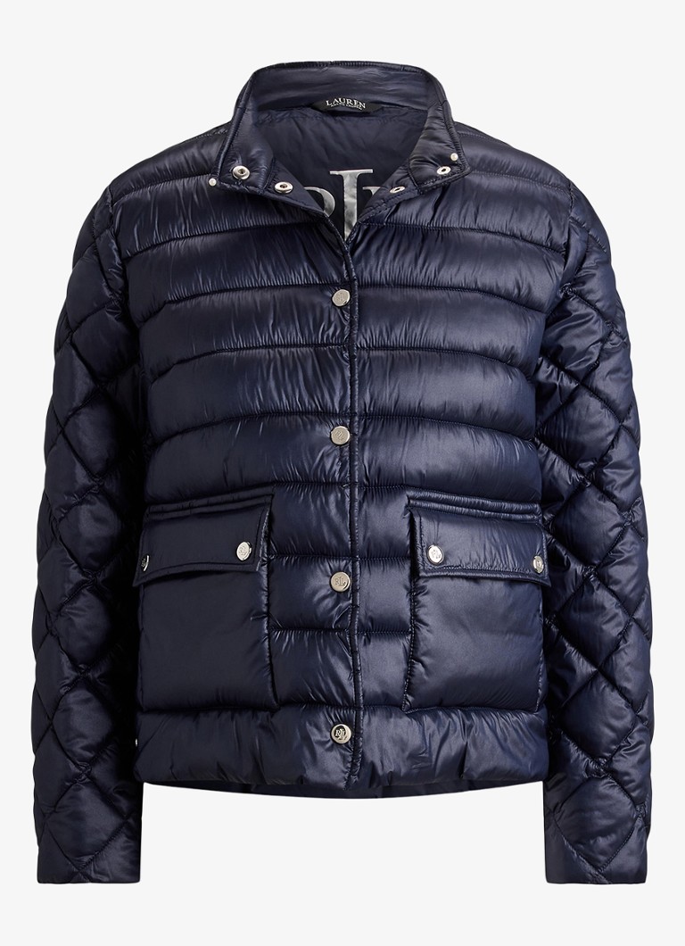Ralph Lauren Dames Puffer jack met opgestikte zakken in de kleur Blauw