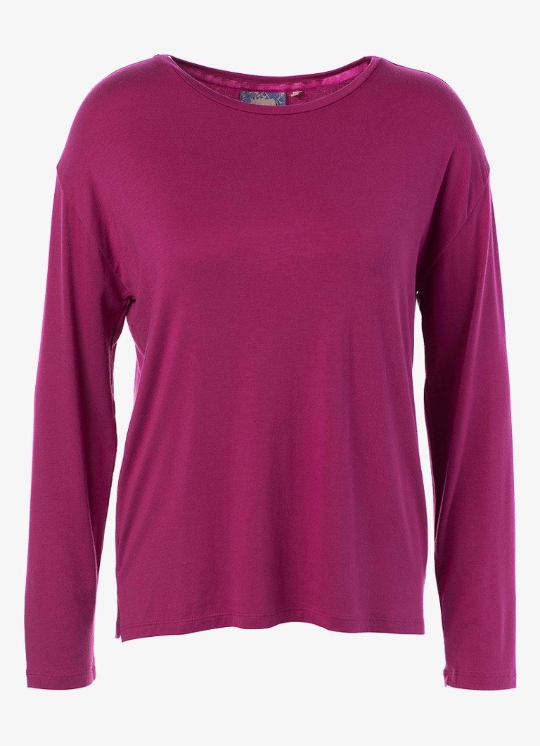 Essenza Dames Denna loungetop met lange mouw in de kleur Roze, maat: S