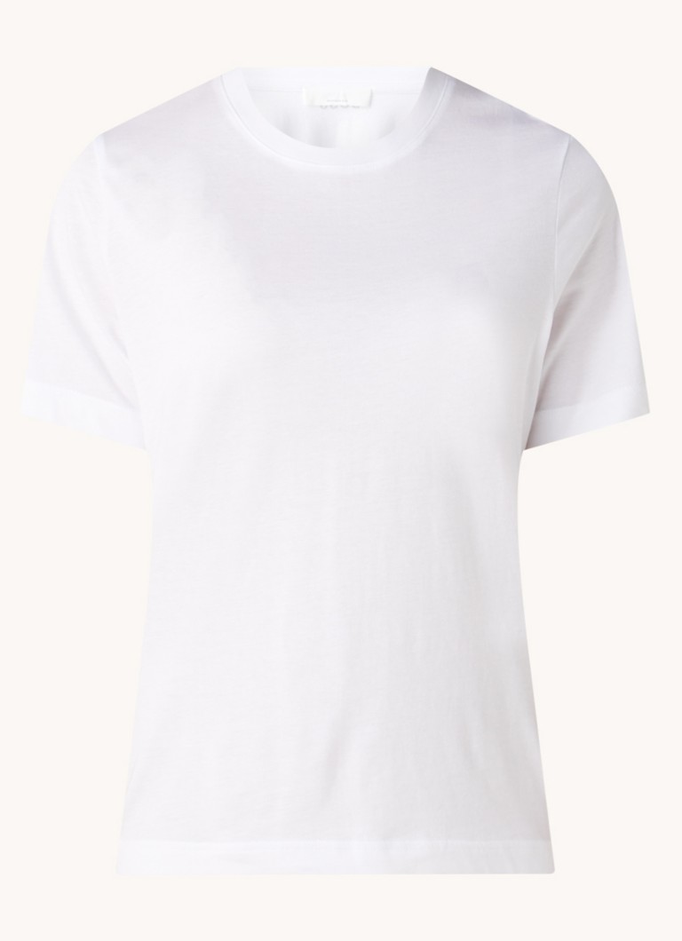 BOSS Dames sa T-shirt met ronde hals in de kleur Wit