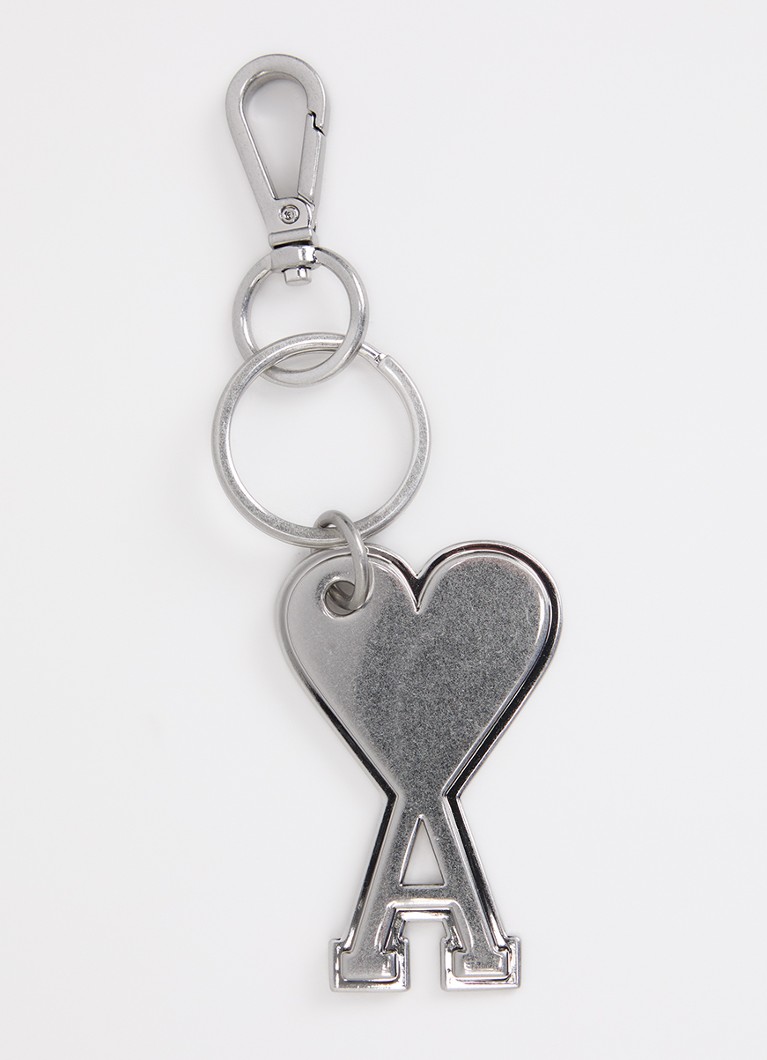 AMI Paris Dames Sleutelhanger met logo in de kleur Zilver, maat: ONE SIZE