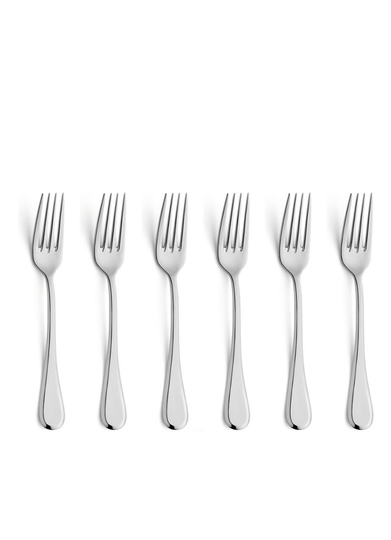 Amefa Drift gebaksvork set van 6 Zilver - Deal