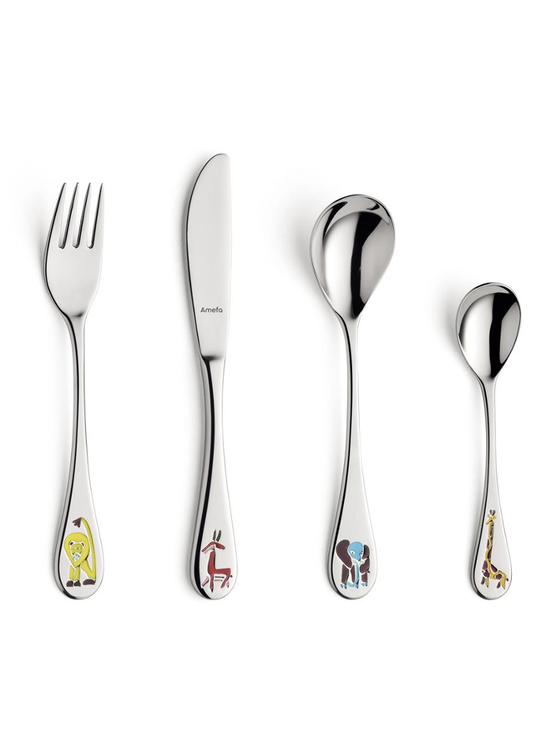 Amefa Safari kinderbestek 4-delig Zilver - Deal