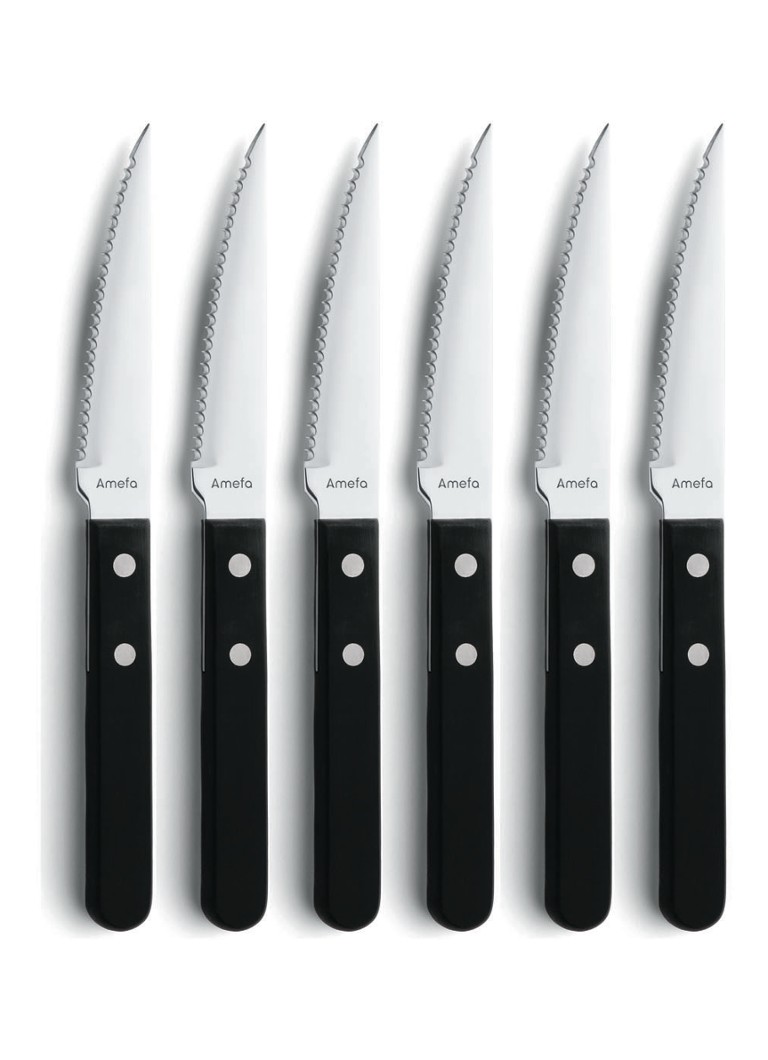 Amefa Steak messenset 6-delig Zwart - Deal