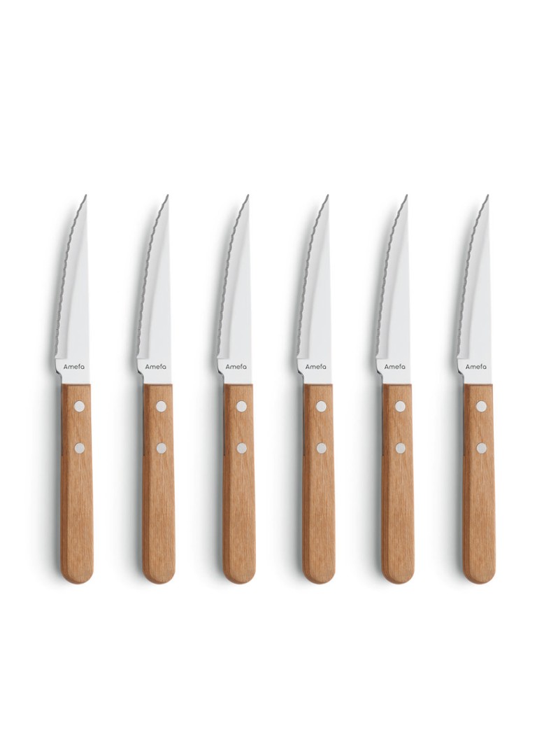 Amefa Steak messenset 6-delig Bruin - Deal