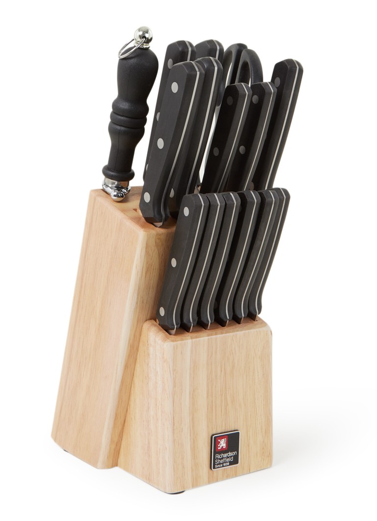 Richardson Sheffield Cucina messenblok met messenset 15-delig Lichtbruin - Deal