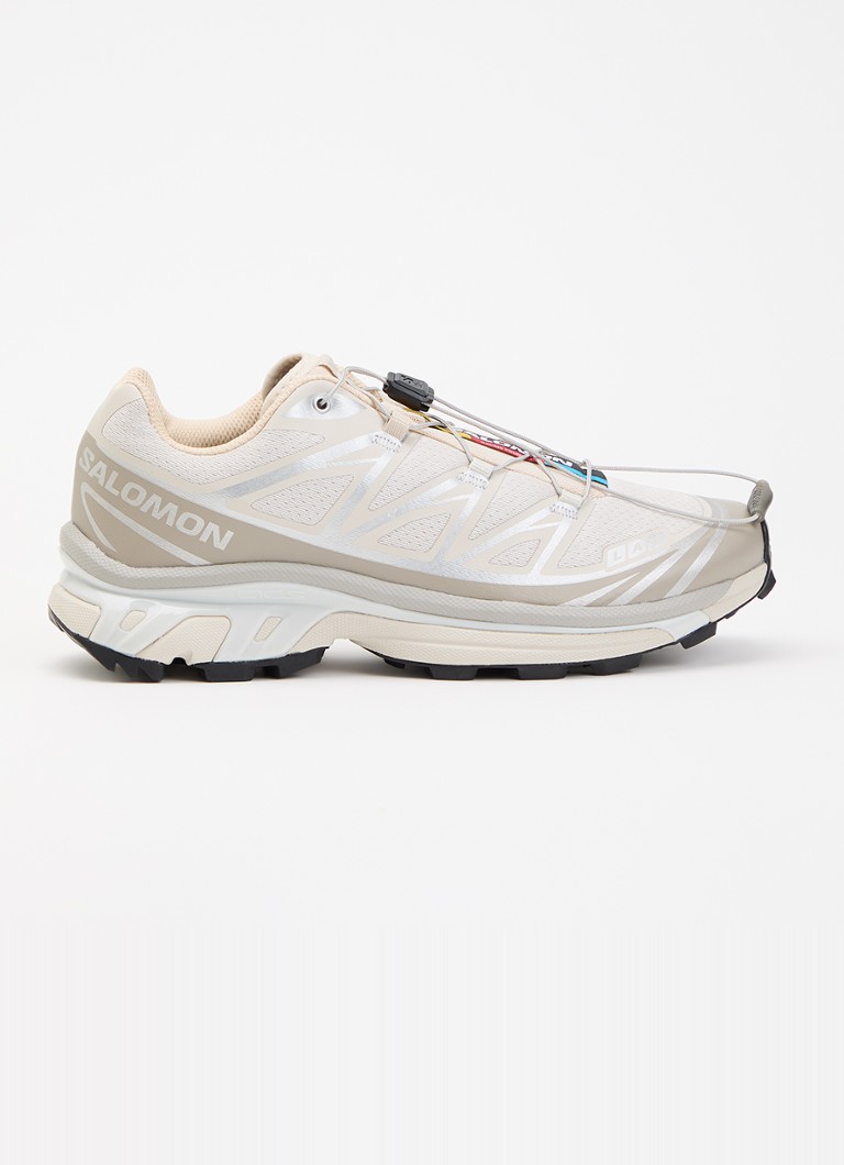 Salomon Dames XT-6 sneaker met mesh details en metallic finish in de kleur Beige, maat: 38
