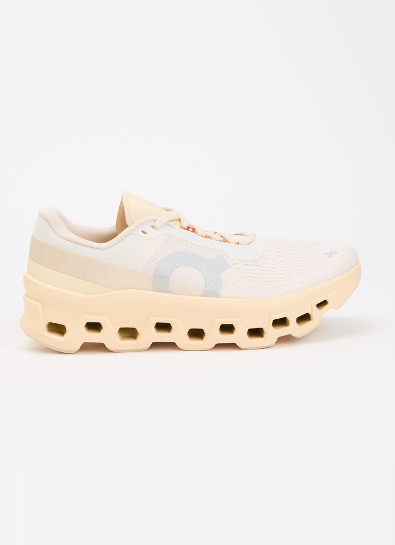 On Dames Cloudmonster 1 hardloopschoen van mesh met logo in de kleur Wit, maat: 37