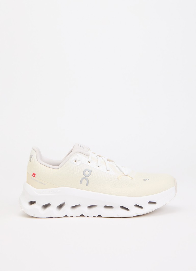 On Dames Cloudtilt sneaker met gebreid bovenwerk in de kleur Vanillegeel, maat: 41