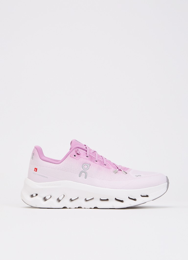 On Dames Cloudtilt sneaker met gebreid bovenwerk en logo in de kleur Lichtroze, maat: 40