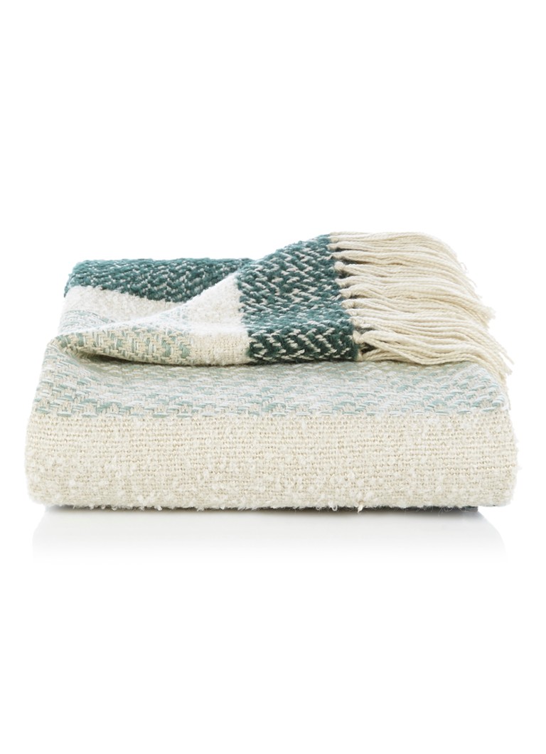 Malagoon Berber plaid in wolblend 150 x 125 cm Groen - Deal