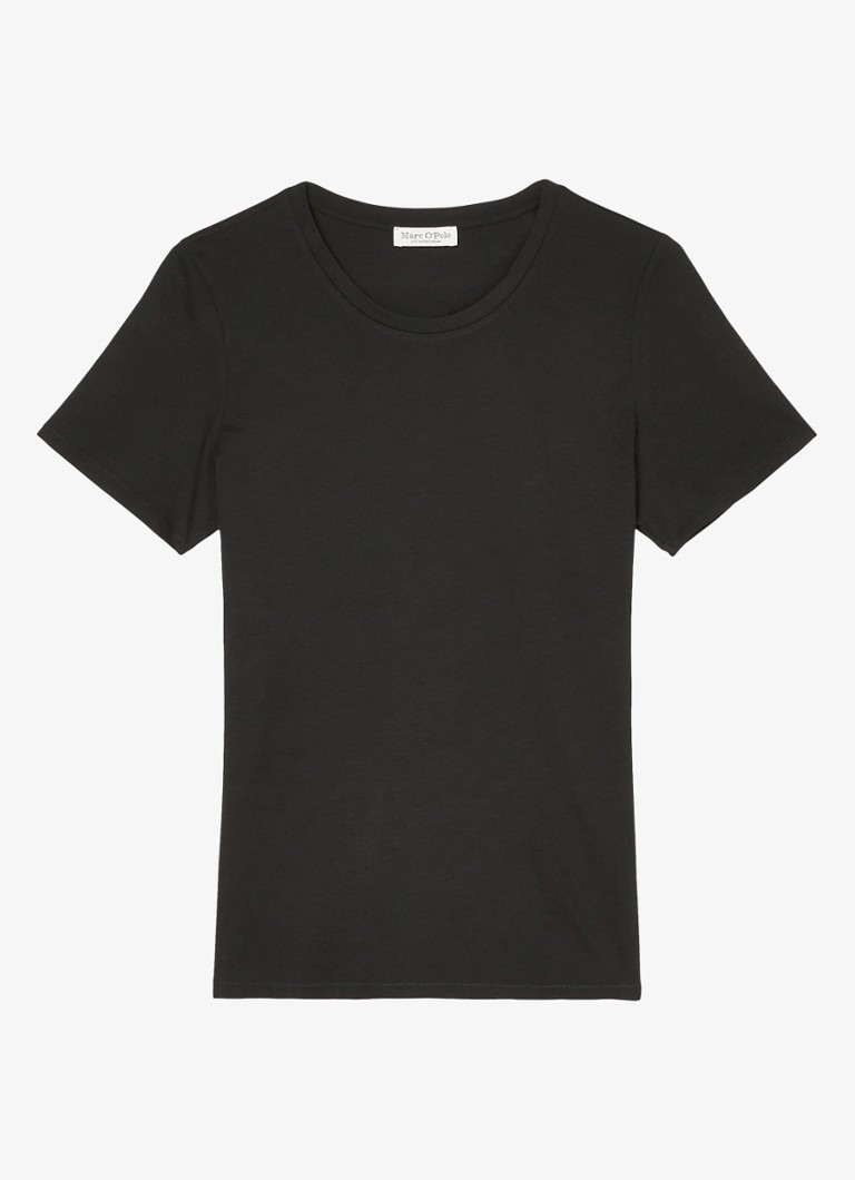 Marc O'Polo Dames T-shirt van katoen in de kleur Zwart