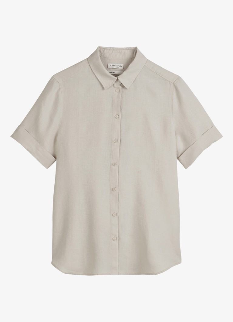 Marc O'Polo Dames Blouse met kraag in de kleur Gebroken wit