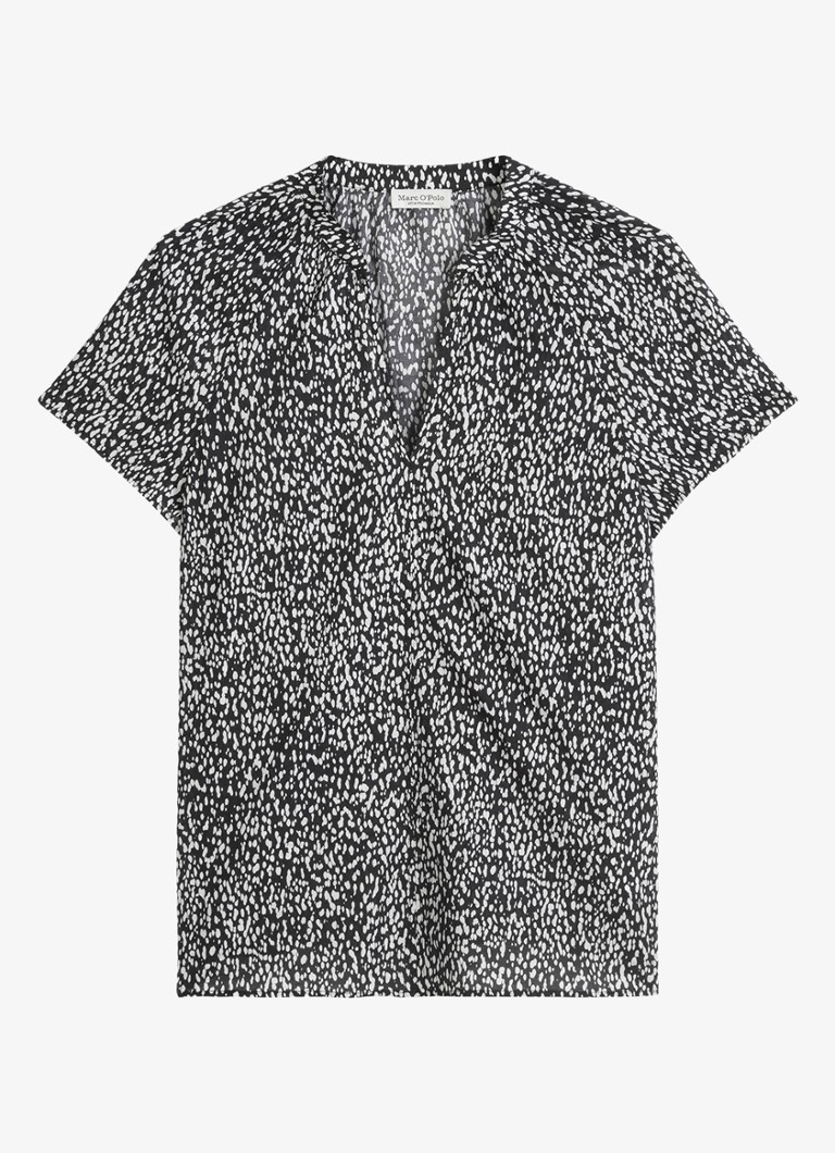Marc O'Polo Dames Tuniek met print in de kleur Zwart
