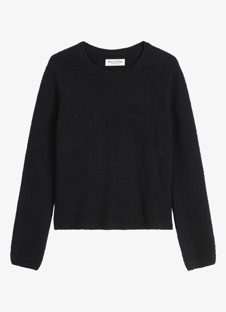 Marc O'Polo Dames Pullover in lama wolblend in de kleur Donkerblauw