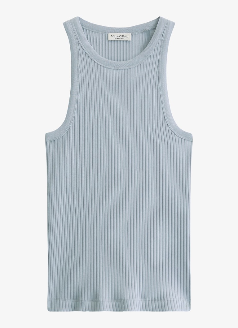 Marc O'Polo Dames Tanktop met ribstructuur in de kleur Lichtblauw