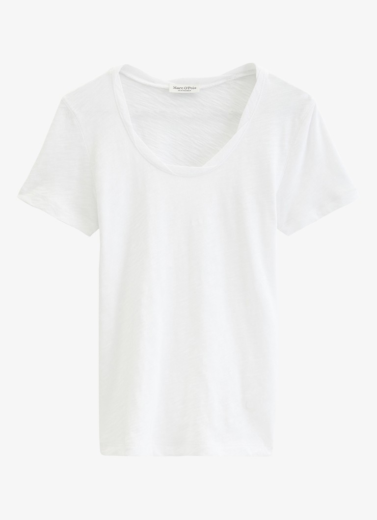 Marc O'Polo Dames T-shirt met ronde hals in de kleur Wit
