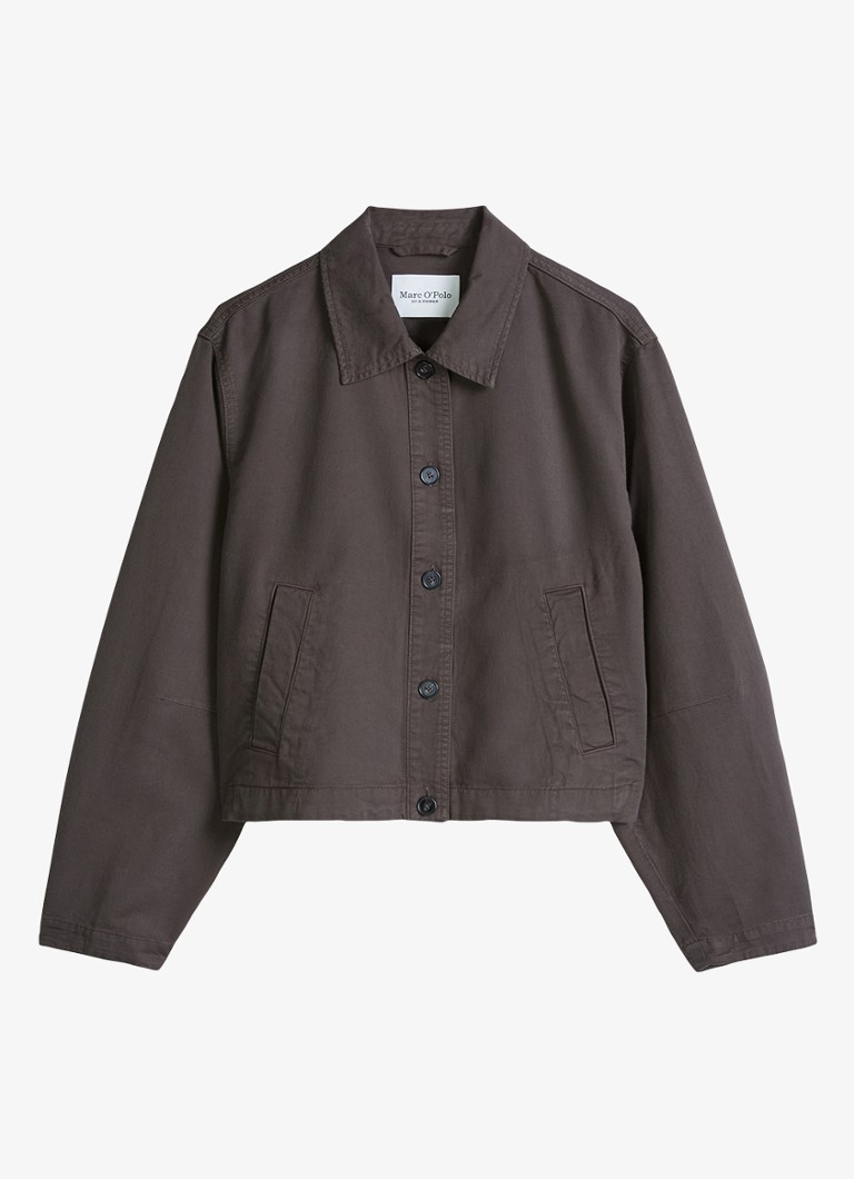 Marc O'Polo Dames Jack in lyocell blend met steekzakken in de kleur Bruin