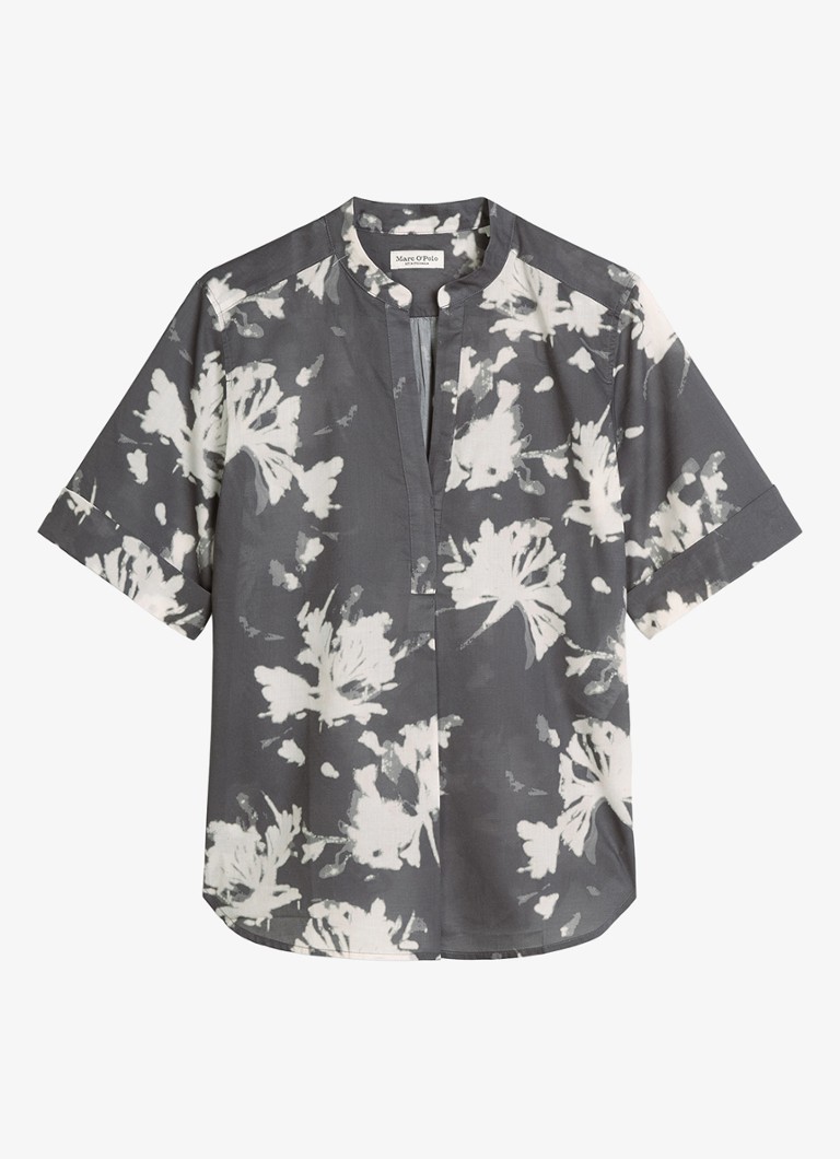 Marc O'Polo Dames Tuniek met print in de kleur Dark Grey-0532 / Grijs