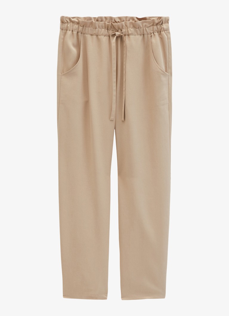 Marc O'Polo Dames Loose fit broek met steekzakken in de kleur Sandpaper-2326 / Beige