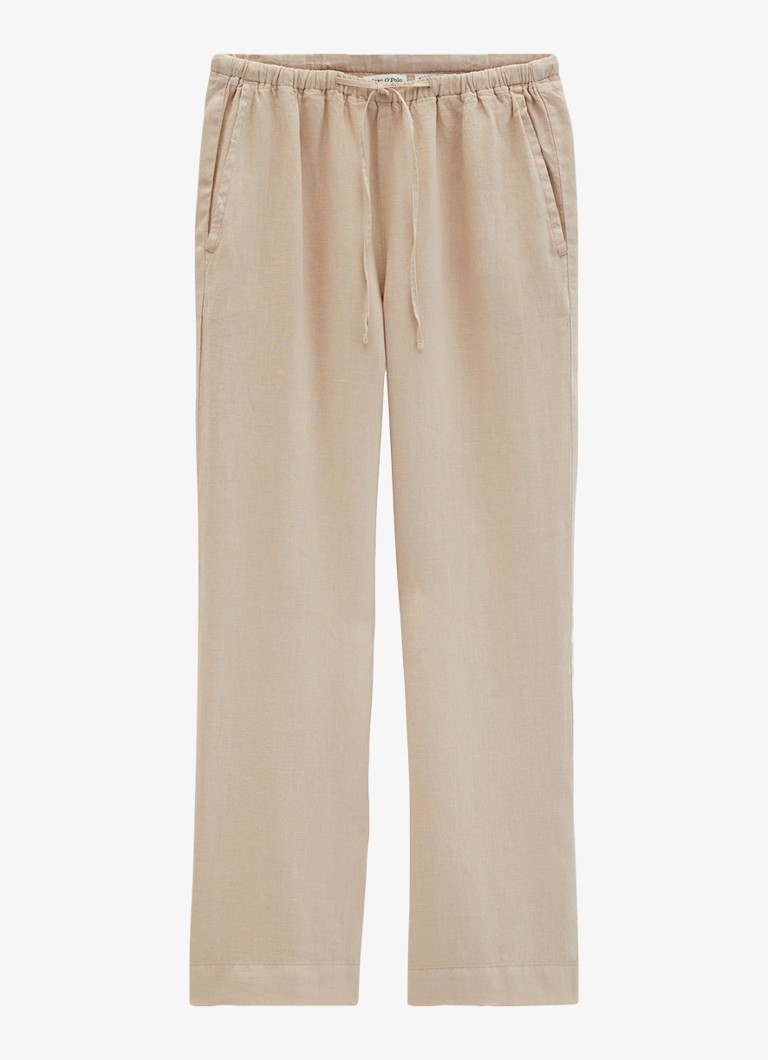Marc O'Polo Dames Loose fit broek met steekzakken in de kleur Sandpaper-2326 / Beige
