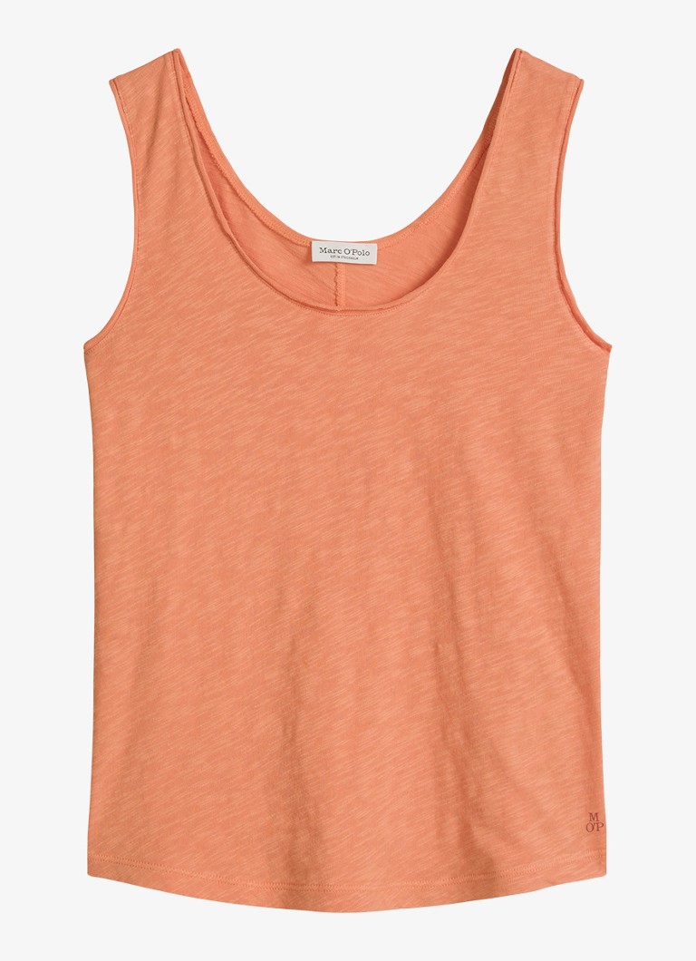 Marc O'Polo Dames Tanktop met ronde hals in de kleur Warm Orange-9326 / Oranje